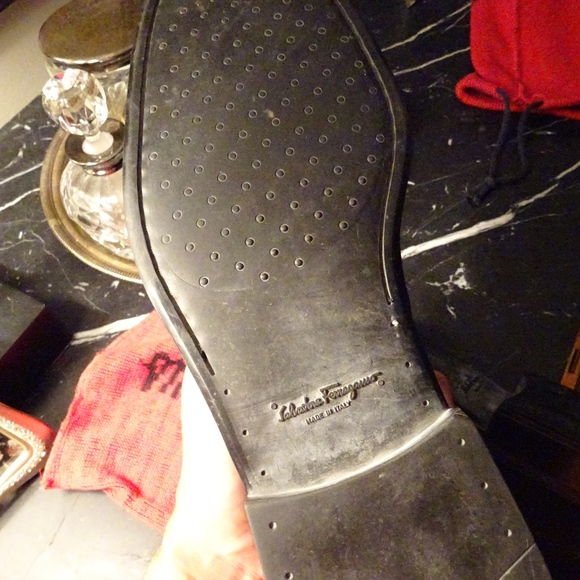 " Salvatore Ferragamo" Mens Chocolate Suede Shoes - Picture 5 of 7